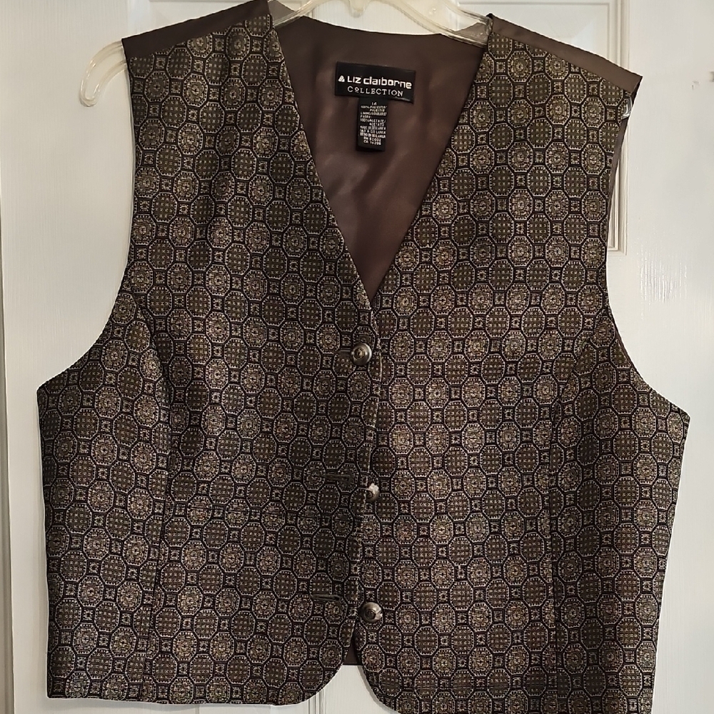 Liz Claiborne Collection Patterned Vest